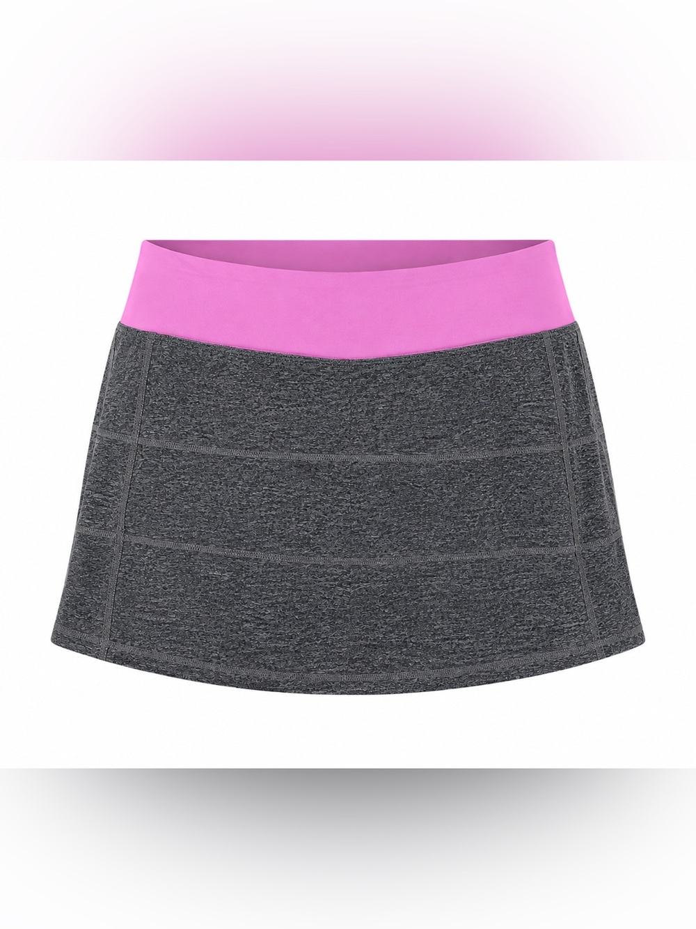Lululemon Pace Rival Mid-Rise Skort Gray Heathered Texture Size 8